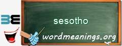 WordMeaning blackboard for sesotho